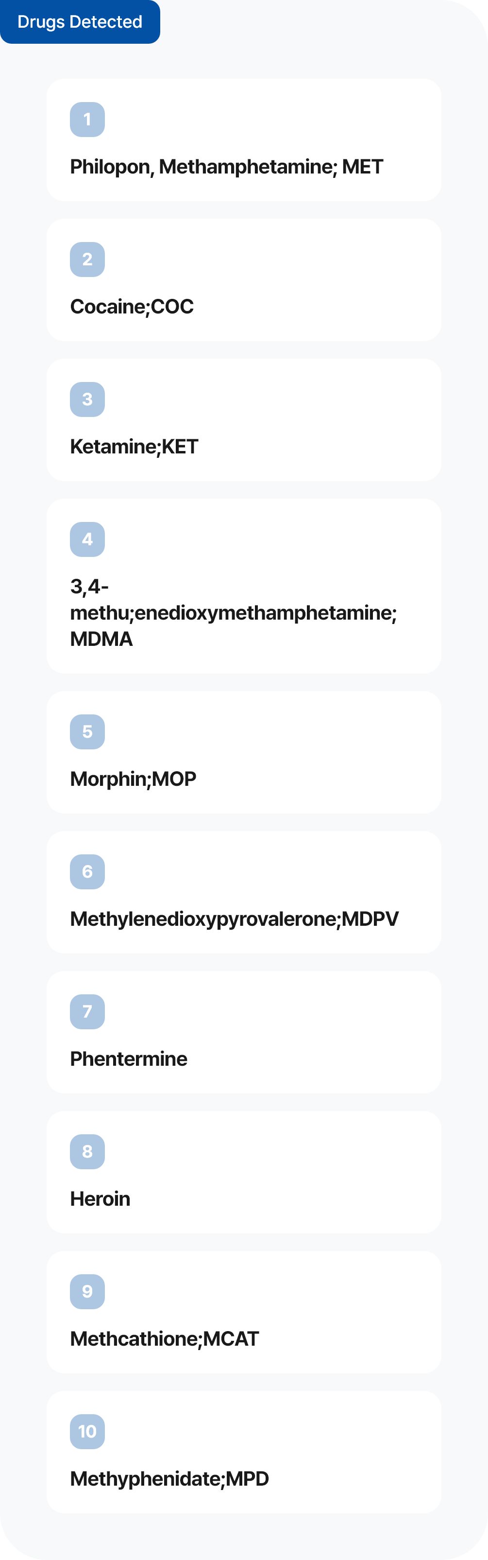 PS10 검출 마약류